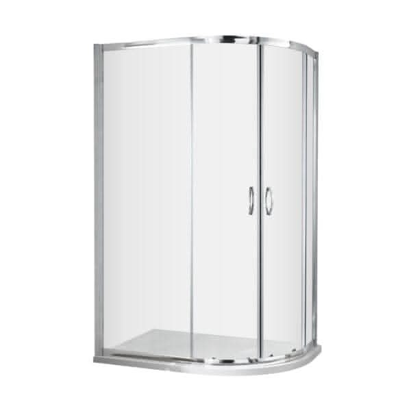 Nuie Offset Quadrant Shower Enclosure,Enclosure,Nuie 1200mm x 800mm Nuie Ella Offset Quadrant Shower Enclosure - Chrome