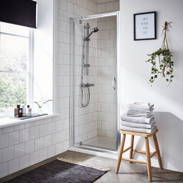 Nuie Pivot Shower Doors,Shower Doors,Nuie Nuie Ella Pivot Shower Door - Chrome