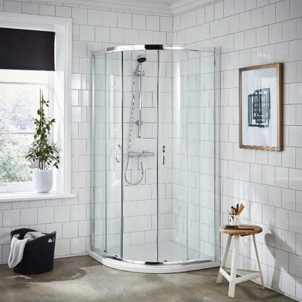 Nuie Quadrant Shower Enclosure,Enclosure,Nuie Nuie Ella Quadrant Shower Enclosure - Chrome