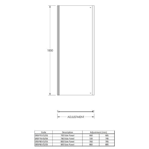 Nuie Side Panels,Nuie Nuie Ella Side Panel - Chrome
