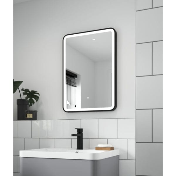 Nuie Illuminated Mirrors Nuie Framed LED Illuminated Mirror With Touch Sensor - 700mm x 500mm
