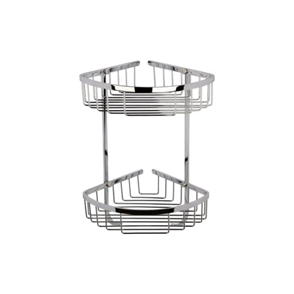 Nuie Shower Baskets Nuie Large 2 Tier Corner Shower Basket - Chrome