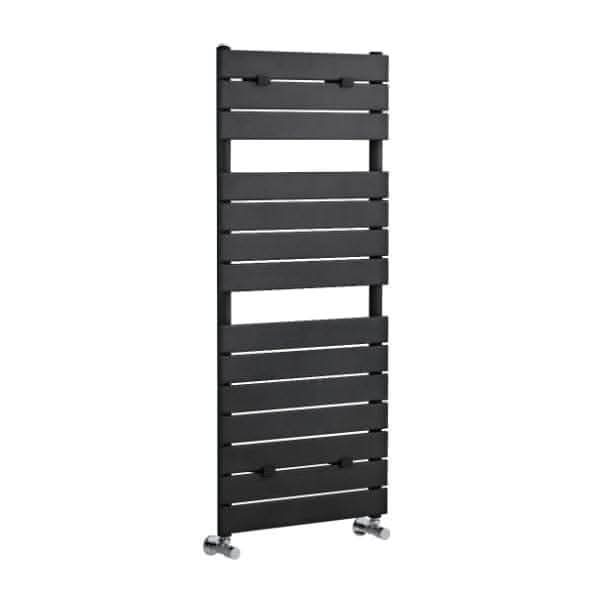 Nuie Straight Designer Heated Towel Rails,Modern Designer Heated Towel Rails Anthracite Nuie Piazza Designer Heated Towel Rail - 1213mm x 500mm