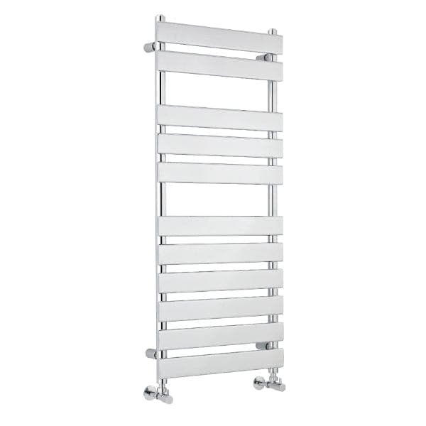 Nuie Straight Designer Heated Towel Rails,Modern Designer Heated Towel Rails Nuie Piazza Flat Panel Heated Towel Rail - 1200mm x 500mm - Chrome