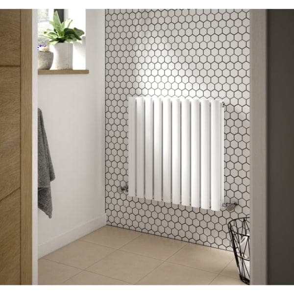 Nuie Horizontal Designer Radiators,Modern Designer Radiators Nuie Revive Double Panel Horizontal Designer Radiator - 600mm x 586mm