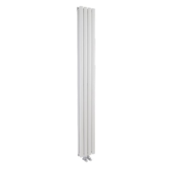 Nuie Vertical Designer Radiators,Modern Designer Radiators High Gloss White Nuie Revive Double Panel Vertical Designer Radiator - 1800mm x 237mm