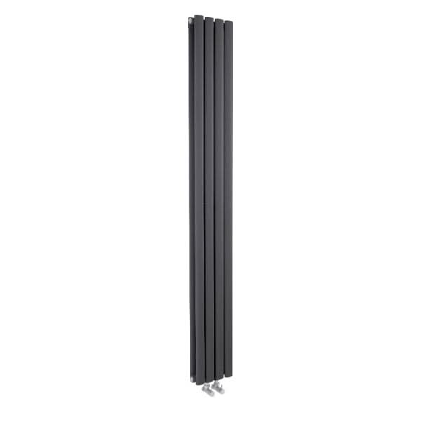 Nuie Revive Tall & Vertical Double Panel Oval Radiator, Wall Mounted, 1800mm x 236mm