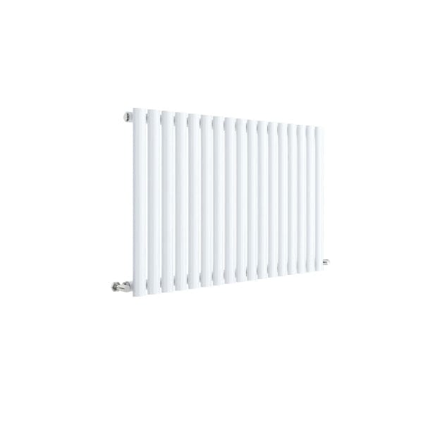 Nuie Horizontal Designer Radiators,Modern Designer Radiators High Gloss White Nuie Revive Single Panel Horizontal Designer Radiator - 600mm x 992mm