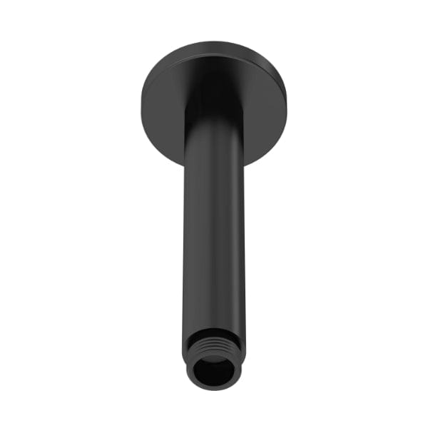 Nuie Shower Arms Matt Black Nuie Round 160mm Long Ceiling Mounted Shower Arm