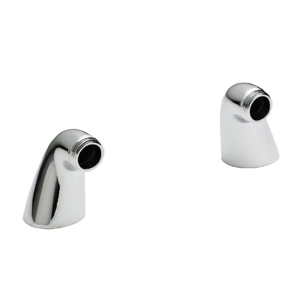 Nuie Pipes & Shrouds Nuie Round Bath Tap Inlet Leg - 45mm Wide - Chrome