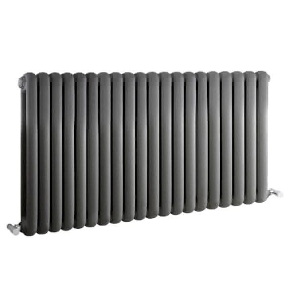Nuie Salvia Horizontal Double Panel Radiator, Ideal for Bathroom, Kitchen, Living Room, 635mm x 1223mm, White