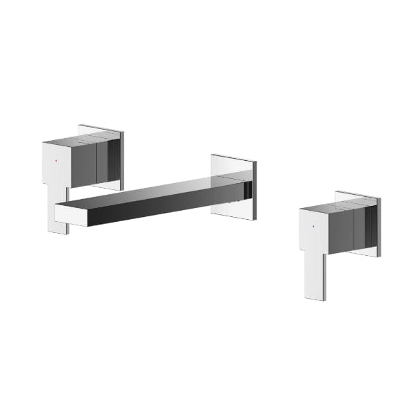 Nuie Wall Mounted Taps,Basin Mixer Taps,Modern Taps Nuie Sanford 3-Hole Wall Mounted Basin Mixer Tap - Chrome