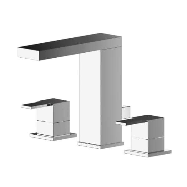 Nuie Wall Mounted Taps,Basin Mixer Taps,Modern Taps Nuie Sanford 3-Hole Wall Mounted Basin Mixer Tap With Pop Up Waste - Chrome