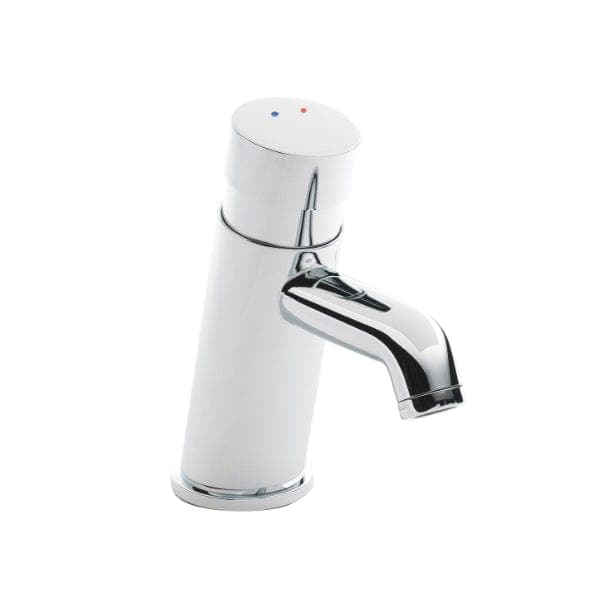 Nuie Basin Mixer Taps,Deck Mounted Taps,Modern Taps Nuie Self Closing Non-Concussive Mono Basin Mixer Tap - Chrome