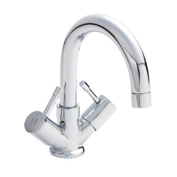 Nuie Basin Mixer Taps,Deck Mounted Taps,Modern Taps Nuie Series 2 Economy Mono Basin Mixer Tap with Push Button Waste - Chrome