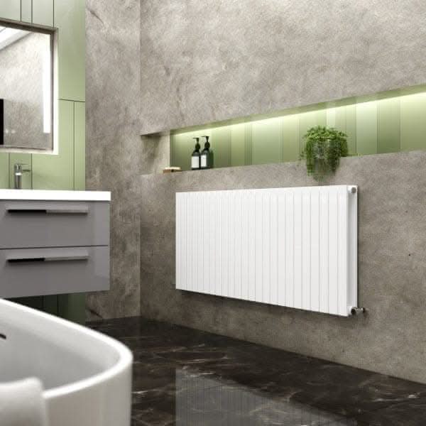 Nuie Horizontal Designer Radiators,Modern Designer Radiators Nuie Sloane Double Panel Horizontal Designer Radiator - 600mm x 1398mm