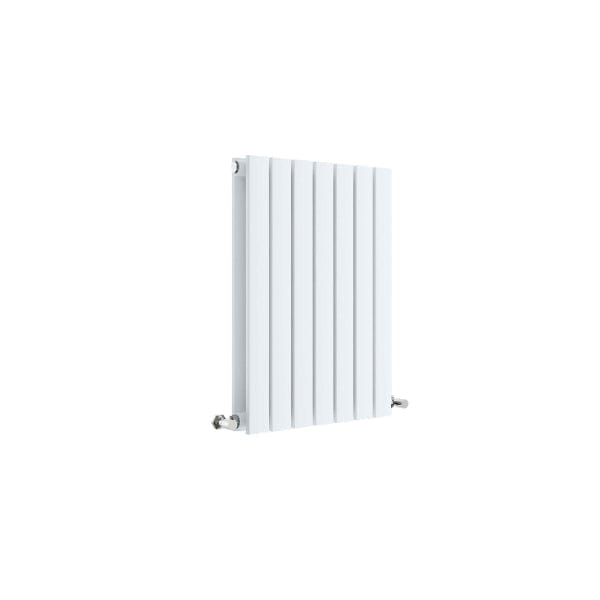 Nuie Horizontal Designer Radiators,Modern Designer Radiators Satin White Nuie Sloane Double Panel Horizontal Designer Radiator - 600mm x 412mm