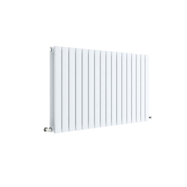 Nuie Horizontal Designer Radiators,Modern Designer Radiators Satin White Nuie Sloane Double Panel Horizontal Designer Radiator - 600mm x 992mm