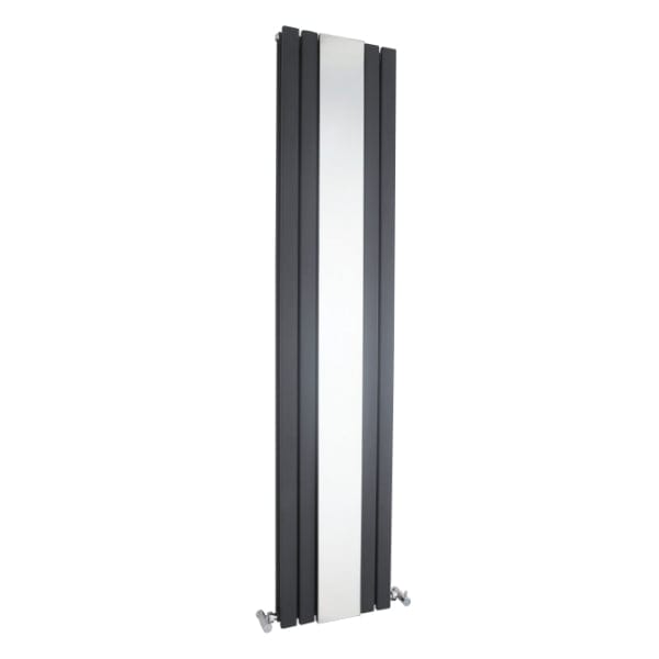 Nuie Vertical Designer Radiators,Modern Designer Radiators Anthracite Nuie Sloane Double Panel Vertical Designer Radiator - 1800mm x 381mm