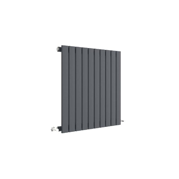 Nuie Horizontal Designer Radiators,Modern Designer Radiators Anthracite Nuie Sloane Single Panel Horizontal Designer Radiator - 600mm x 586mm