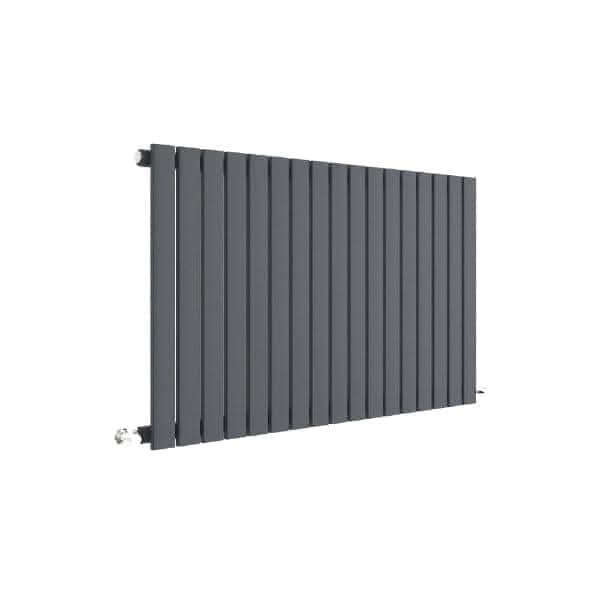 Nuie Horizontal Designer Radiators,Modern Designer Radiators Anthracite Nuie Sloane Single Panel Horizontal Designer Radiator - 600mm x 992mm
