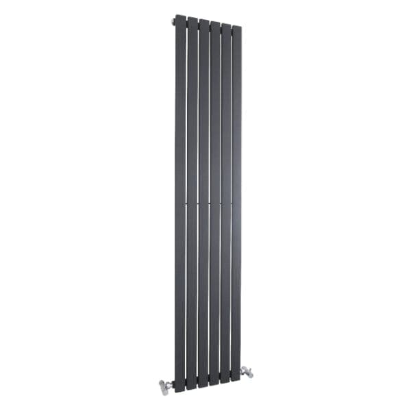 Nuie Vertical Designer Radiators,Modern Designer Radiators Anthracite Nuie Sloane Single Panel Vertical Designer Radiator - 1800mm x 354mm