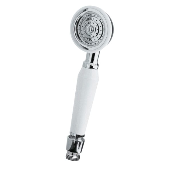 Nuie Shower Head Handsets & Hose Kits Nuie Small Traditional Shower Handset - Chrome/White