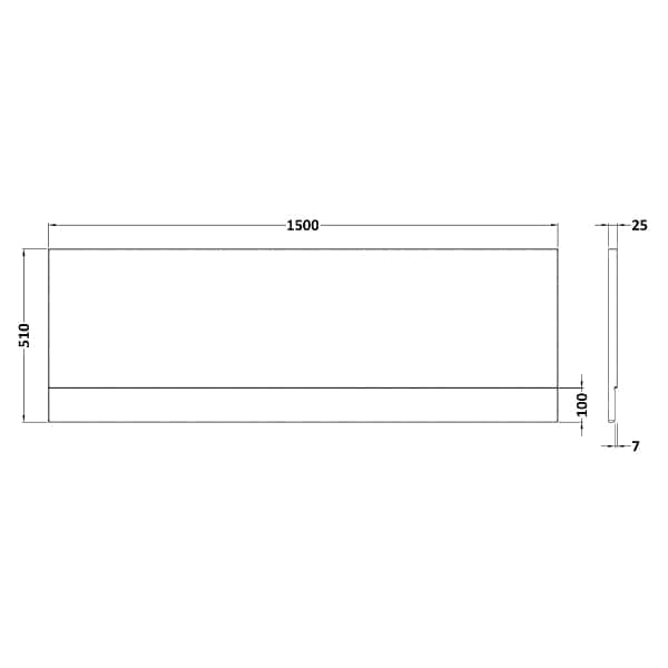 Nuie Bath Panels,Nuie,Bath Accessories Nuie Standard Shower Bath Front Panel - White