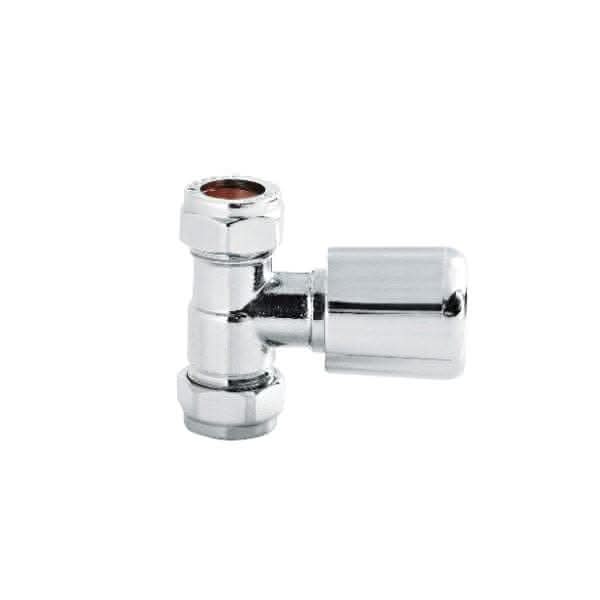 Nuie Manual Radiator Valves Nuie Straight Radiator Valves Pair - Chrome