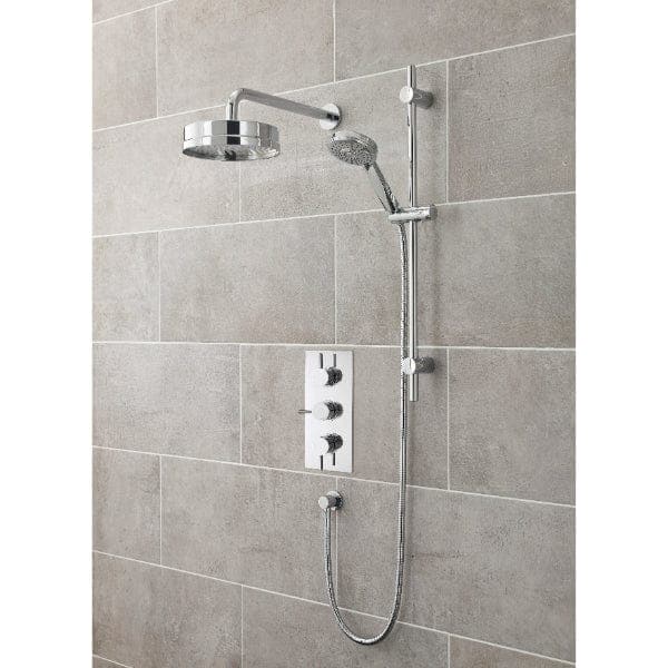 Nuie Shower Heads Nuie Tec 8 Inch 200mm Diameter Fixed Shower Head - Chrome