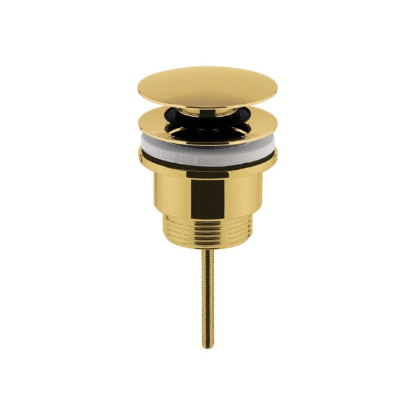 Nuie Basin Wastes Brushed Brass Nuie Universal Slotted/Un-Slotted Push Button Basin Waste