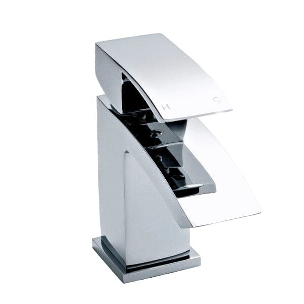 Nuie Basin Mixer Taps,Deck Mounted Taps,Modern Taps Nuie Vibe Midi Mono Basin Mixer Tap With Waste - Chrome