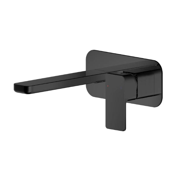 Nuie Wall Mounted Taps,Basin Mixer Taps,Modern Taps Matt Black Nuie Windon 2-Hole Wall Mounted Basin Mixer Tap With Plate