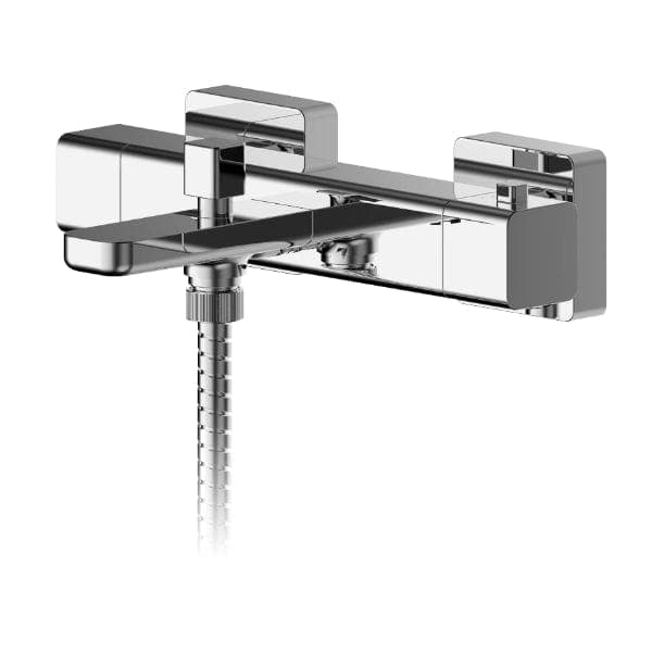 Nuie Bath Shower Mixer Taps,Deck Mounted Taps,Modern Taps Nuie Windon Thermostatic Bath Shower Mixer Tap - Chrome