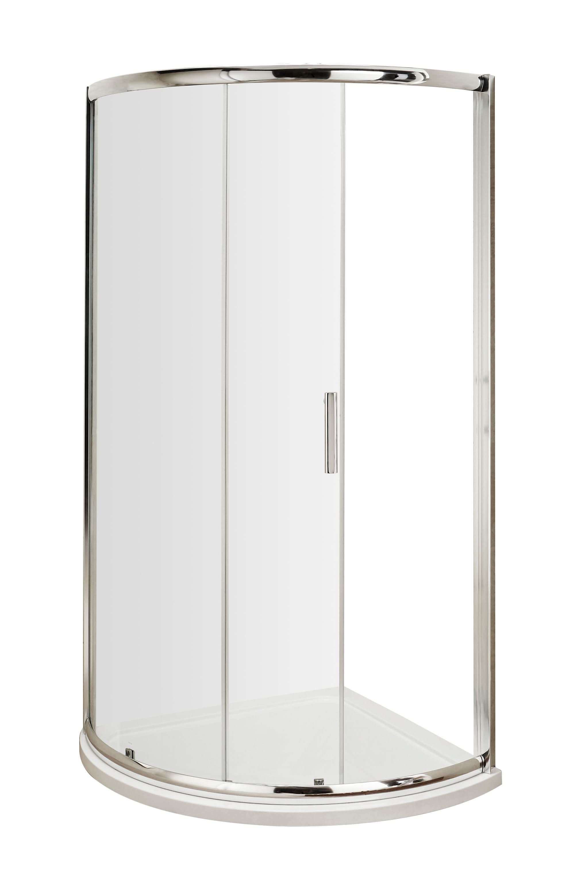 Nuie Pacific 860mm Single Entry Quadrant Shower Enclosure - Chrome