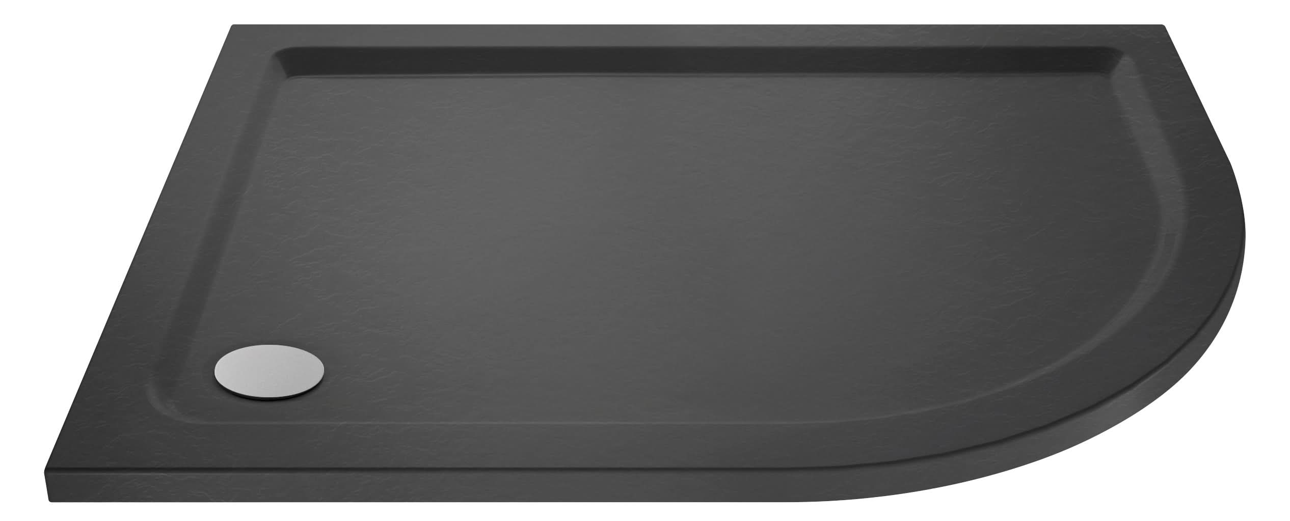 Nuie Offset Quadrant Shower Tray - Slate Grey