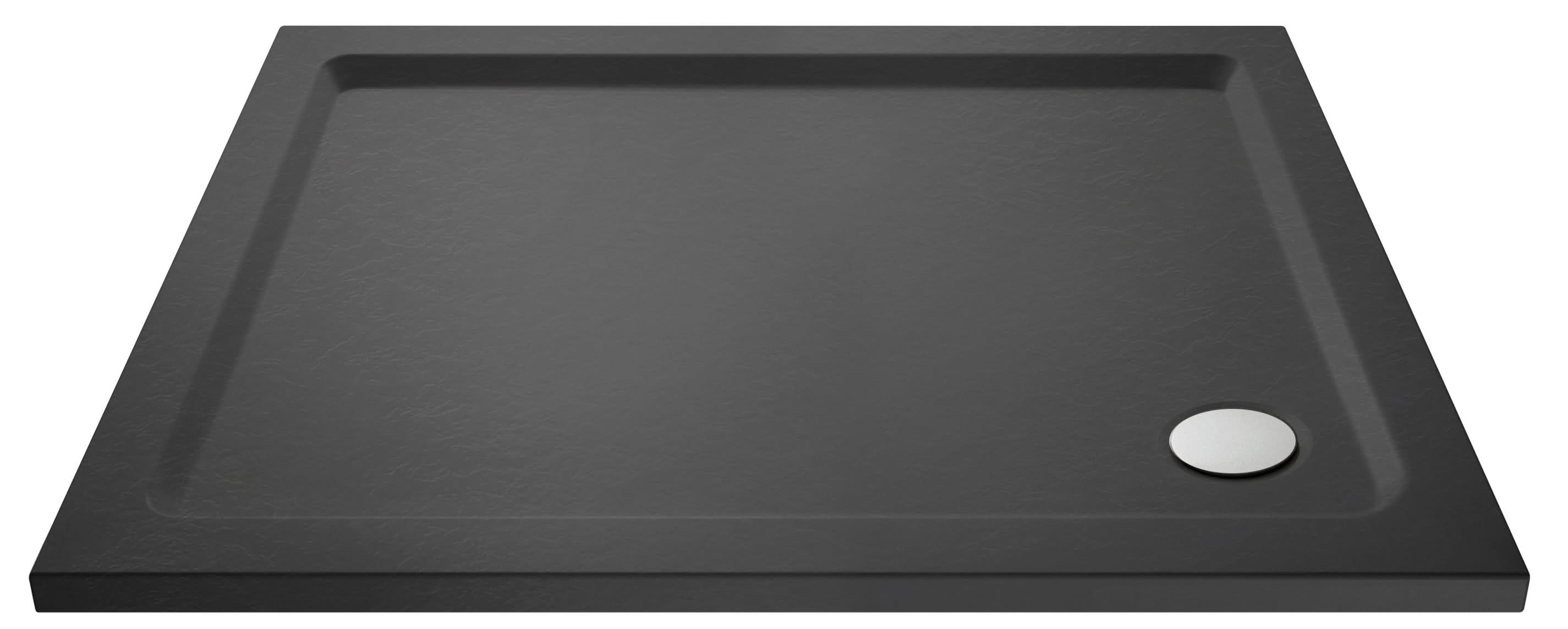 Nuie Rectangular Shower Tray - Slate Grey