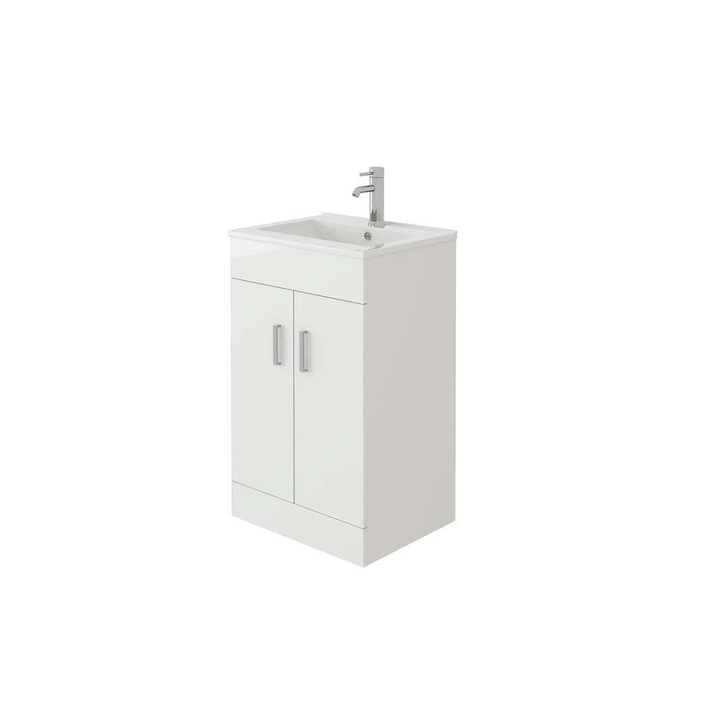 VeeBath 500mm-FlatPack Sphinx BTW Back to Wall WC Toilet High Gloss White Bathroom Furniture Cistern