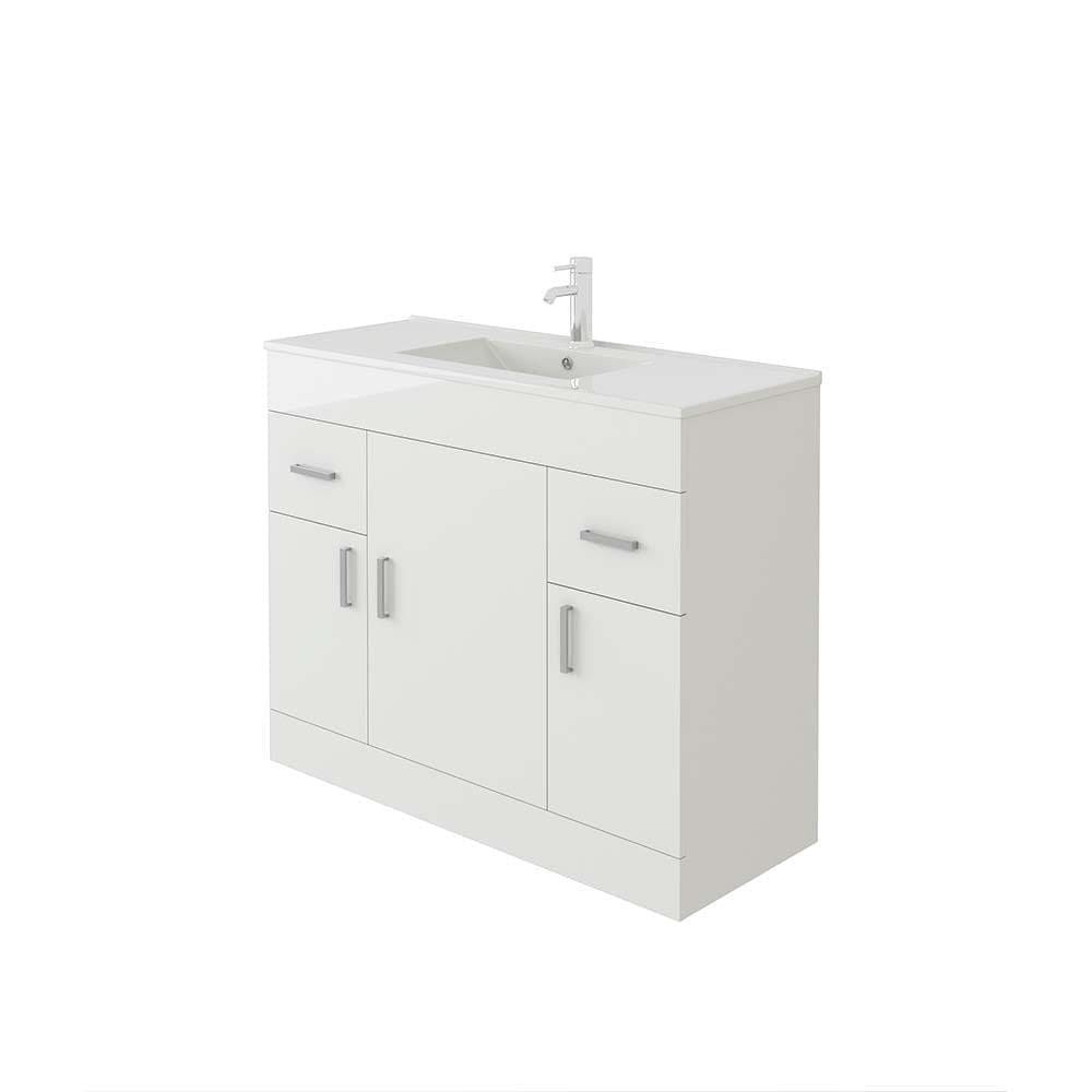 VeeBath 1000mm-FlatPack Sphinx BTW Back to Wall WC Toilet High Gloss White Bathroom Furniture Cistern