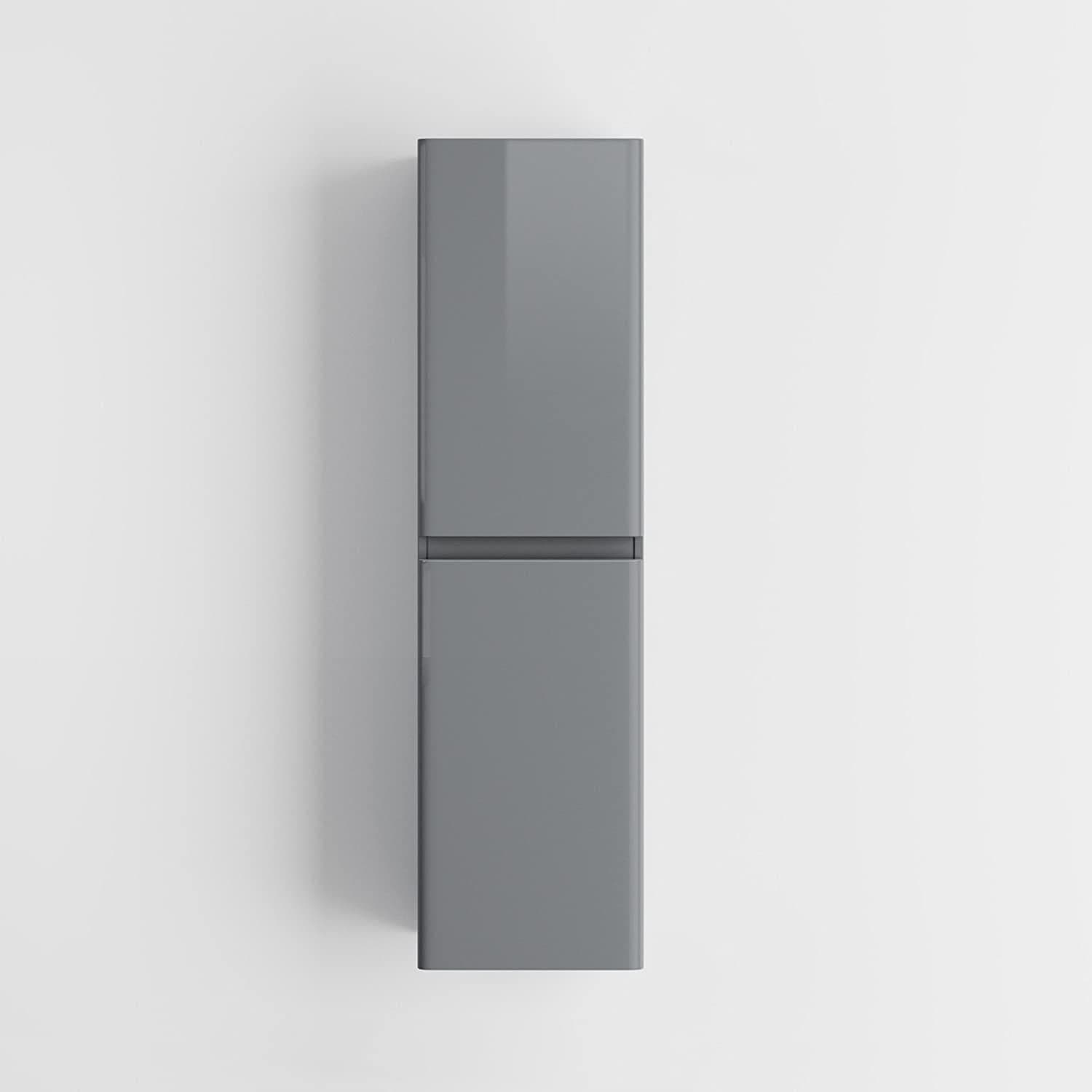 iBathUK Furniture > Storage Cabinets Grey Tall Wall Hung Storage Unit 1400mm High