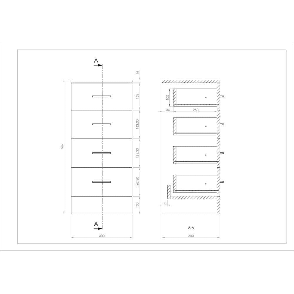 VeeBath Vanity Basin Unit Storage Drawer Unit Cabinet WC Toilet Furniture Set - 1450mm