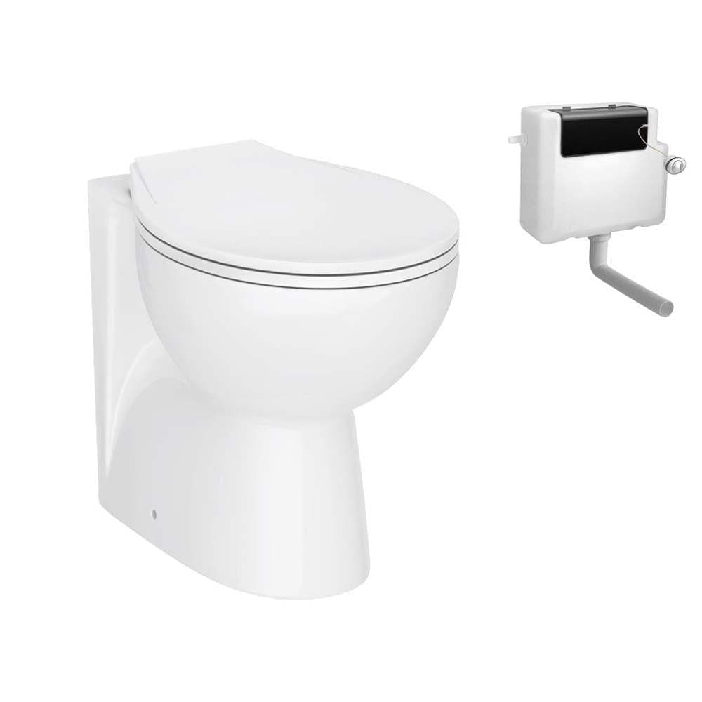 VeeBath Vanity Bathroom Furniture Set WC Toilet Unit Round Pan Cistern - 1350mm