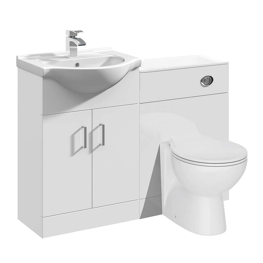 VeeBath Furniture > Vanity Units 1150mm VeeBath Bathroom Furniture Set in White