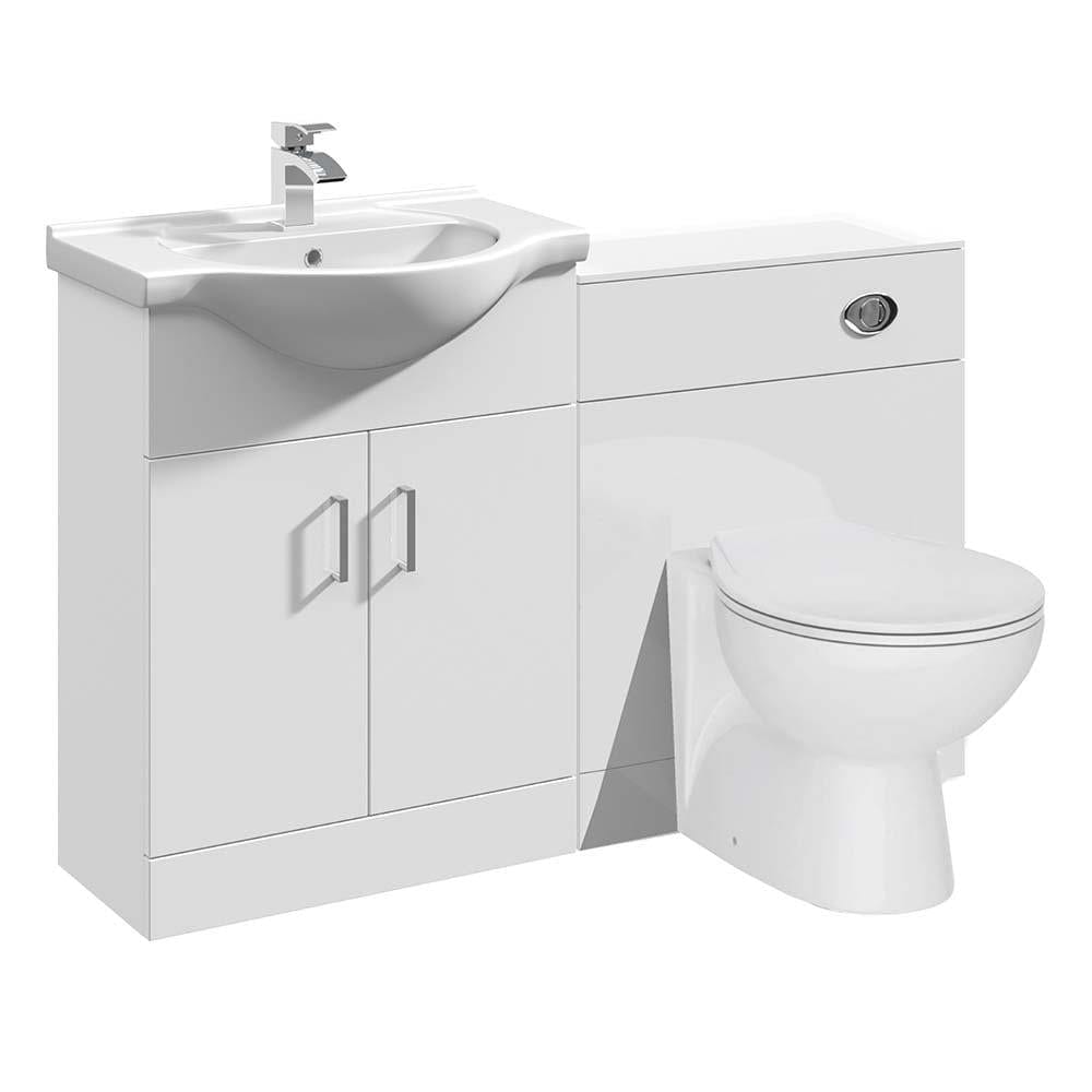 VeeBath Furniture > Vanity Units 1250mm VeeBath Bathroom Furniture Set in White
