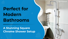 Perfect for Modern Bathrooms: A Stunning Square Chrome Shower Setup
