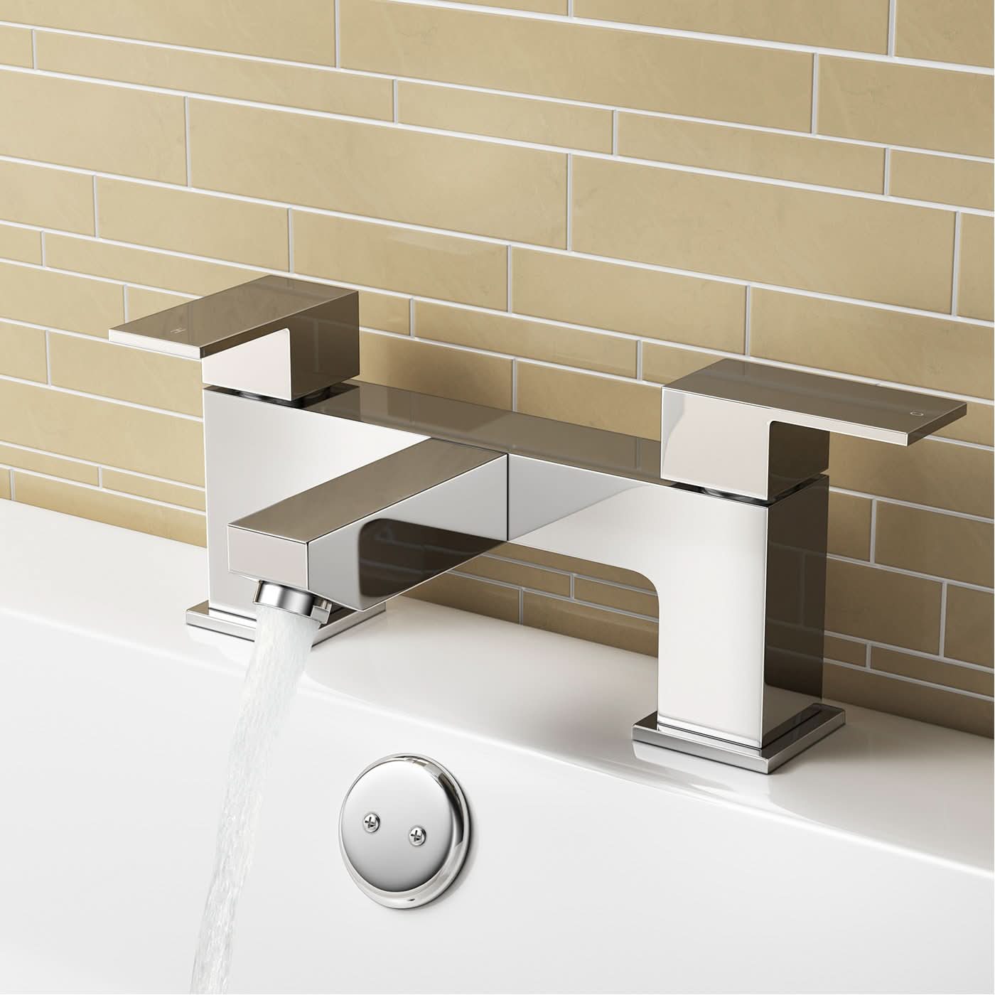 iBathUK Talrix Monobloc Bath Filler Mixer Tap, Sleek Lever Faucet for Modern Bathrooms, Bath Filler Tap, Chrome