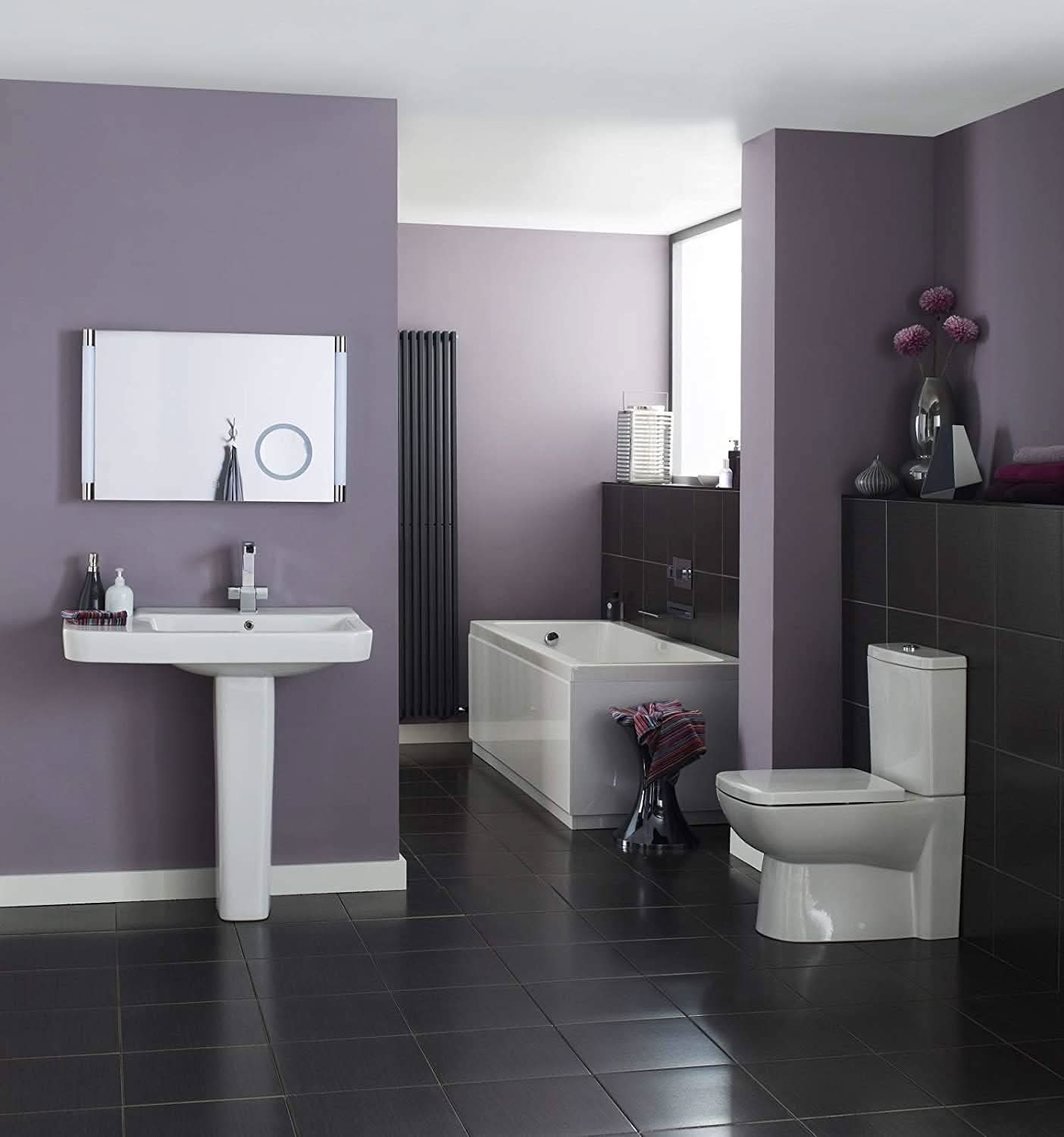 iBathUK Arvon Single Ended Rectangular Acrylic Bathtub with Adjustable Feet, Modern White Gloss Bathroom Tub, 1500 x 700mm
