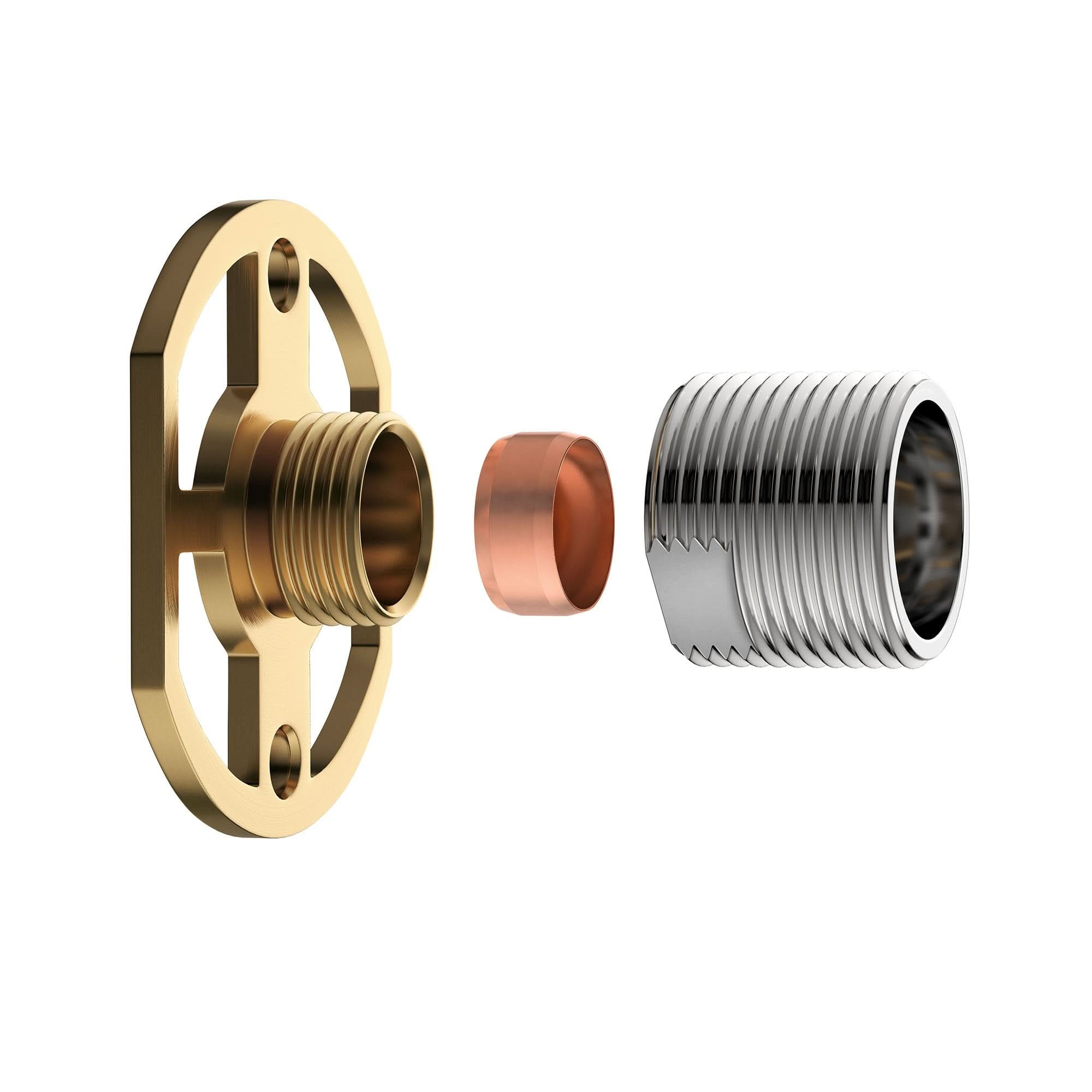iBathUK Firmex Pair of Wall Mounting Bar Shower Valve Easy Fix Brackets Kit, Bar Shower Valve