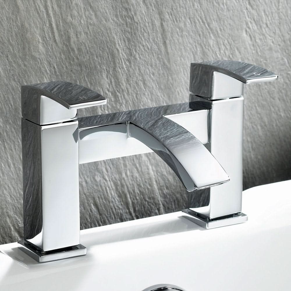 iBathUK Zylar Bath Filler Mixer Tap Monobloc Bathroom Lever Faucet, Sleek Bath Filler Tap with Smooth Lever Control, Chrome