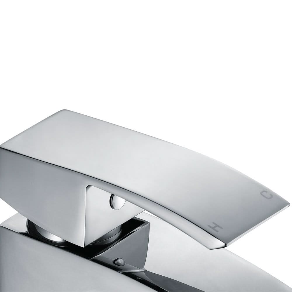 iBathUK Zylar Basin Sink Mixer Tap Modern Bathroom Lever Faucet, Stylish Basin Mixer for Everyday Functionality, Chrome